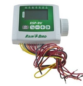 Programador de riego a pilas ESP 9V 4 de Rain Bird Jardines y agrícola